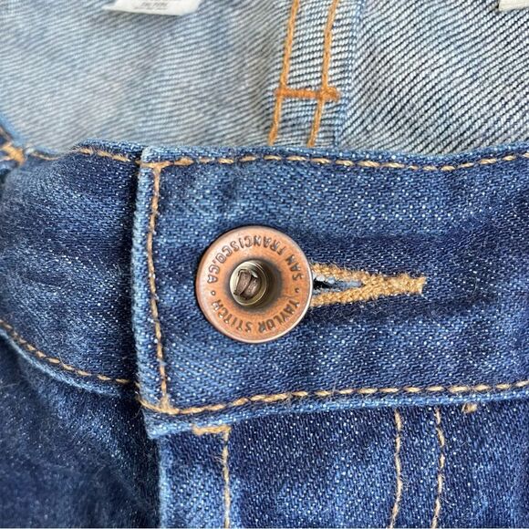 Taylor Stitch Democratic Cone Denim Indigo Dark Denim Frayed Jorts Shorts Sz 30 - Picture 5 of 13